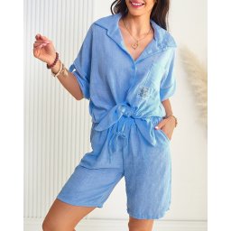 Resti Cotton and linen women's shirt set