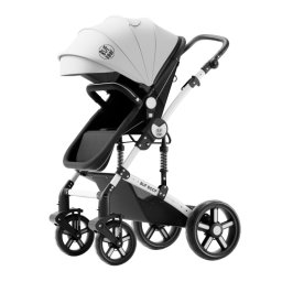 Carucior 2 in 1 reversibil A1 Deluxe BUF BOOF Black and White 0 36 luni