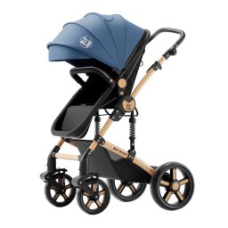 Carucior 2 in 1 reversibil A1 Deluxe BUF BOOF Blue 0 36 luni