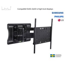 Suport TV Multibrackets De Perete Tilt&Turn Super Slim Plus 32"-65" Max 40kg Negru