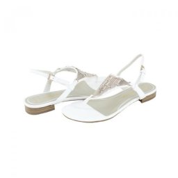 Sandale dama, alb, casual, din piele ecologica, cu toc, Marco Tozzi 2-28121-24-Alb (Marime: 41)