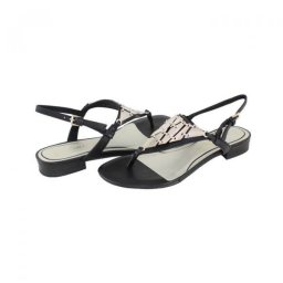 Sandale dama, negru, casual, din piele ecologica, cu toc, Marco Tozzi 2-28121-24-Negru (Marime: 41)