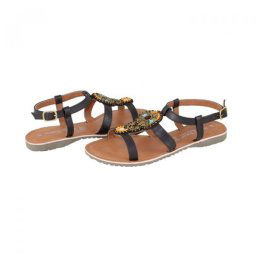 Sandale dama, maro, casual, din piele naturala, cu talpa joasa, Marco Tozzi 2-28139-26-303-Maro (Marime: 40)