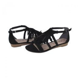 Sandale dama, negru, casual, din piele intoarsa, cu talpa joasa, s.Oliver 5-28112-26-001-Negru (Marime: 37)