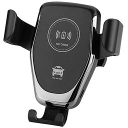 Suport auto telefon cu incarcare wireless 10W GMO, Fast Charge, negru