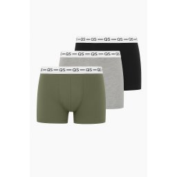 Q/S by s.Oliver Underwear barbati Set 3 perechi de boxeri, Verde pudrat (SELECTATI MARIMEA: M)