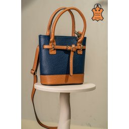 Poseta din piele naturala 35893, Hermosa, bleumarin