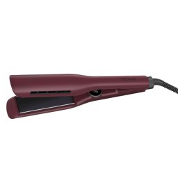 Placa pentru indreptat parul Tesla STH520BBW, 65W, 10 setari de temperatura, Placi plutitoare, Acoperire turmalina ceramica, Afisaj digital, Pana la 230°C, Bordeaux