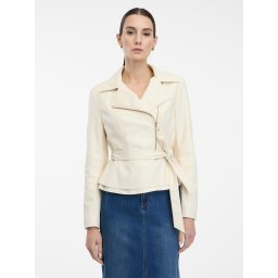 Cream women's faux leather jacket ORSAY - Women's