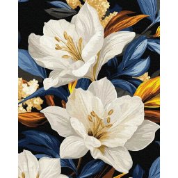 Set pictura pe numere, cu sasiu, Flacarile aurii ale naturii, 40x50 cm