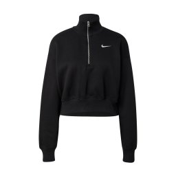 Nike Sportswear Bluză de molton negru / alb