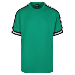 Urban Classics Tricou verde smarald / negru / alb