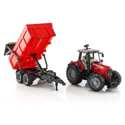 Tractor Massey Ferguson 7480 cu remorca basculanta, Bruder 02045