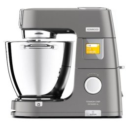 Robot de bucatarie planetar Kenwood Titanium Chef Patissier XL KWL90.164SI - 0W20011381, 1400W (13 trepte), 6 functii presetate, 2 vase 7l/5l, Cantar integrat, Masina de tocat, Sistem de incalzire