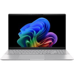 Laptop Asus Vivobook S, Snapdragon X Elite X1E-78-10, 15.6 inch 2.8K, 32GB RAM, 1TB SSD, Windows 11 Home, Argintiu (INT Keyboard)