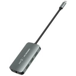 Hub Portable Itfit Samsung C&T Usb-C 6 in 1, Gri argintiu