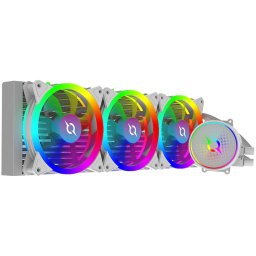 Cooler Procesor AQYRIS AQUARIUS 360 AIO ALB, marime radiator 360mm, 3 ventilatoare ARGB, Viteza ventilatoare 800-2400 RPM, compatibil AMD/Intel