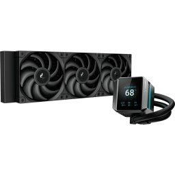 Cooler CPU DeepCool MYSTIQUE 360, racire cu apa, RGB, 3 ventilatoare, Negru