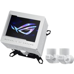 Cooler CPU ASUS ROG RYUJIN III WB, Racire cu apa, Ecran LCD 3.5", Alb