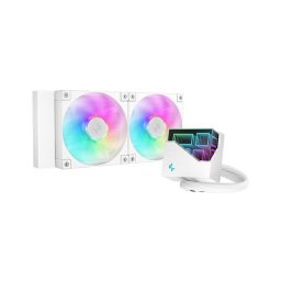 Cooler CPU DeepCool LT240 ARGB, racire cu apa, 2 ventilatoare, Alb