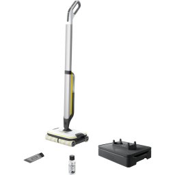 Mop electric Karcher FC 7 Cordless, 25.55 V, rezervor apa curata/murdara 400 ml/200 ml, autonomie max. 45 min, statie de stationare si curatare, detergent 30 ml, 1.055-701.0, Alb-Negru