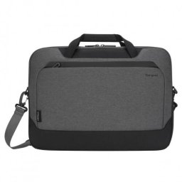 Geanta laptop slim Targus Cypress, EcoSmart, pentru laptopuri de 15.6" sau mai mici, material ECO 300, dimensiuni: 42 x 4.5 x 35 cm, dimensiune compartiment laptop: 38.7 x 26.5 x 2.5 cm, greutate 0.76 kg, Gri