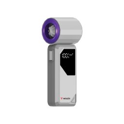 Ventilator portabil Verbatim Cool'n'Go AirJet G/P, 6 W, 4000 mAh, 20000 rpm, LED Display, Gri-Mov