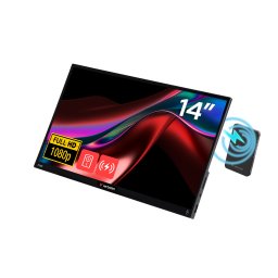 Monitor portabil Verbatim, 14", Touchscreen, Full HD 1920 x 1080, IPS, 6 ms, 60 Hz, USB-C, HDR, FreeSync