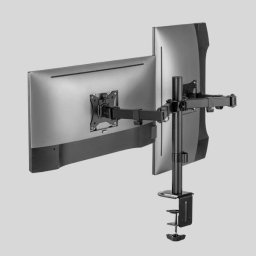 Suport monitor SUPORT de masa Superior, pt 2 monitoare plate, diagonala compatibila 17-32 inch, unghi reglabil sus-jos si stanga-dreapta, VESA compatibil max 100100, max 9 kg / brat "SUPSPC002