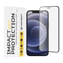 Folie pentru iPhone 12 / iPhone 12 Pro - Techsuit ESD Glass - Black