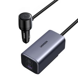 GaN cu splitter 3x USB-C +1x USB-A incarcare rapida 150W Negru