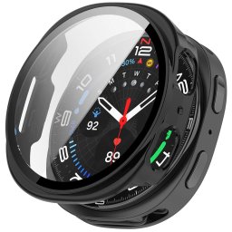 Husa pentru Samsung Galaxy Watch8 40mm + Folie - Techsuit Defense360 Pro - Matte Black