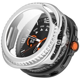 Husa pentru Samsung Galaxy Watch8 Classic + Folie - Techsuit Defense360 Pro - Silver