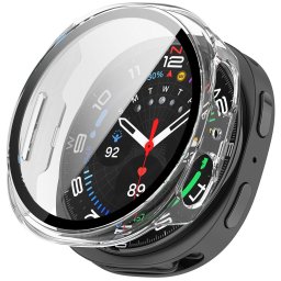Husa pentru Samsung Galaxy Watch8 44mm + Folie - Techsuit Defense360 Pro - Clear
