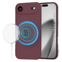 Husa Husa pentru iPhone 17 Air - Techsuit SoftFlex MagSafe - Plum Red