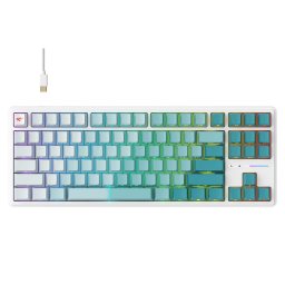 Tastatura Tastatura cu Lumini RGB 1.8m, 200mA pentru Gaming - Havit (KB901L) - White / Green