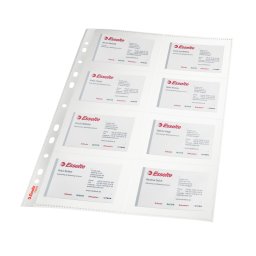 Folie protectie A4 pentru carti de vizita Esselte