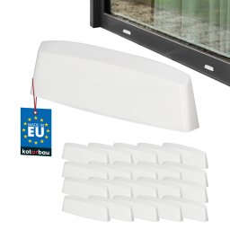 Capac de drenaj pentru ferestre PVC alb 45 mm set de 20 buc.