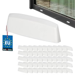 Capac de drenaj pentru ferestre PVC alb 45 mm set de 50 buc.