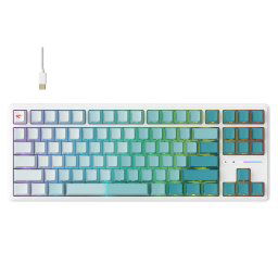 Tastatura Tastatura cu Lumini RGB 1.8m, 200mA pentru Gaming - Havit (KB901L) - White / Green