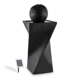 Blumfeldt Optica Schönbrunn Fântâni Sphere Fountain bază curbată Solar 200 l / h Indicator baterie bazalt (SOL1-Schönbrunn)