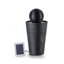 Blumfeldt Liquitorre, fântână solară, 200 l/h, panou solar, baterie 2W, LED, polyresin (SOL1-Liquitorre)