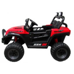 Masinuta electrica cu telecomanda auto x16, 110x70x68 cm, varsta 1-5 ani, roti eva, scaun din piele eco, putere 90w, r-sport - rosu