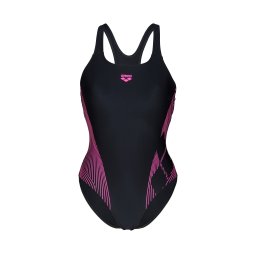 ARENA Costum de baie întreg 'Swim Pro Back' mov orhidee / negru