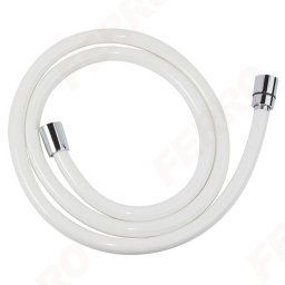 Furtun flexibil dus conic, PVC 150 cm, alb/crom