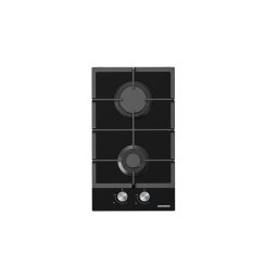 Plita incorporabila Heinner Domino HBH-M302FGBK, Gaz, 2 arzatoare, gratare de fonta, Negru