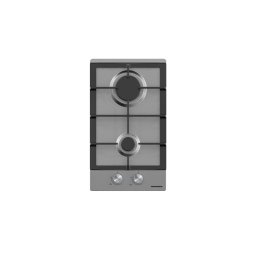 Plita incorporabila Heinner Domino HBH-M302FIX, Gaz, 2 arzatiare, gratare de fonta, aprindere electrica, Inox