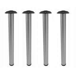 Set 4 picioare Solusa pentru blat masa, FI60x820 mm, finisaj aluminiu