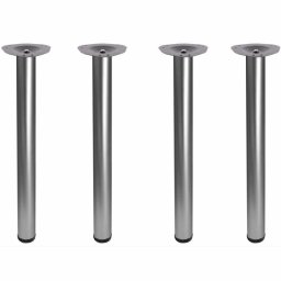 Set 4 picioare Solusa pentru blat masa, FI60x710 mm, finisaj aluminiu
