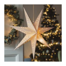 Brilagi - Decorațiune de Crăciun LED, stea 60 cm, alimentare 2x baterii AA, alb cald